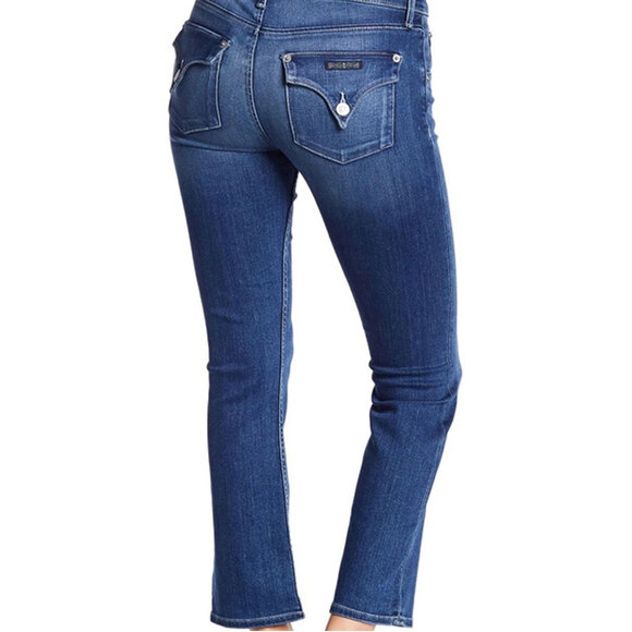 HUDSON Jeans Bailee MidRise Crop Baby Boot Bootcut Jeans Size 28 Dark Wash - Picture 2 of 14